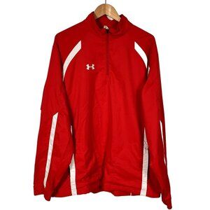 Under Armour Red 1/4 Zip Athletic Pullover Size XL